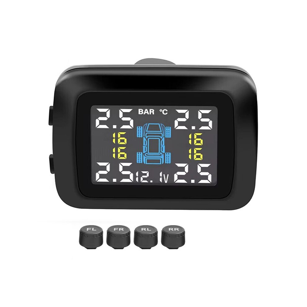 Tpms Tire Pressure Monitoring System With Cigarette Lighter Display And 4 External Sensors Tyre Pressure Alarm 6033241040027