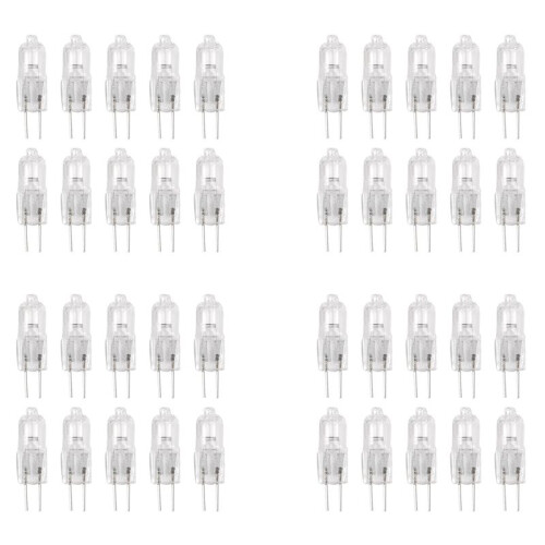 40 Pcs, G4 Halogen Lamp 12V 35W Pin Lamp Warm White