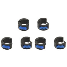 3X Schmuck Herren-Ohrringe, Edelstahl Creolen Gestuet Ohrstecker, Blau Schwarz