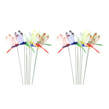 24Pcs Artificial Dragonfly Butterflies Garden Decoration Outdoor Simulation Dragonfly Stakes Yard Plant Lawn Decor Stick