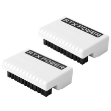 2X ATX 24-Pins Naar 90 Graden Stekkeradapter RGB-Voedingskabel voor Moederbord Modulair DIY-Montageaccessoire Wit