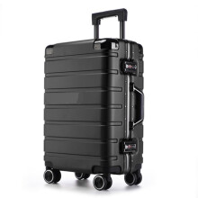 Carry On Luggage Black Hard Shell Suitcase with Wet Dry Separation and Hard Brake Wheels for Students