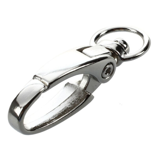 50 Pcs D Swivel Trigger Clips Hooks Metal Key Ring Lobster Clasps 2