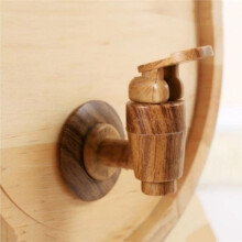 1.5 Wooden Whiskey with Stand&Bung&Spigot Wine Whiskey Dispenser for Cocktail Storage A
