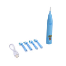 Kids' Rotating Electric Toothbrush, 4- Soft Bristle Toothbrush for Home Use, Teeth Cleaning and Care