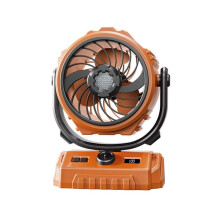 Tragbarer, Wiederaufladbarer Campingventilator mit LED-Licht, Automatisch Oszillierender Tischventilator mit 100-cm-Turbine, Leistungsstarker