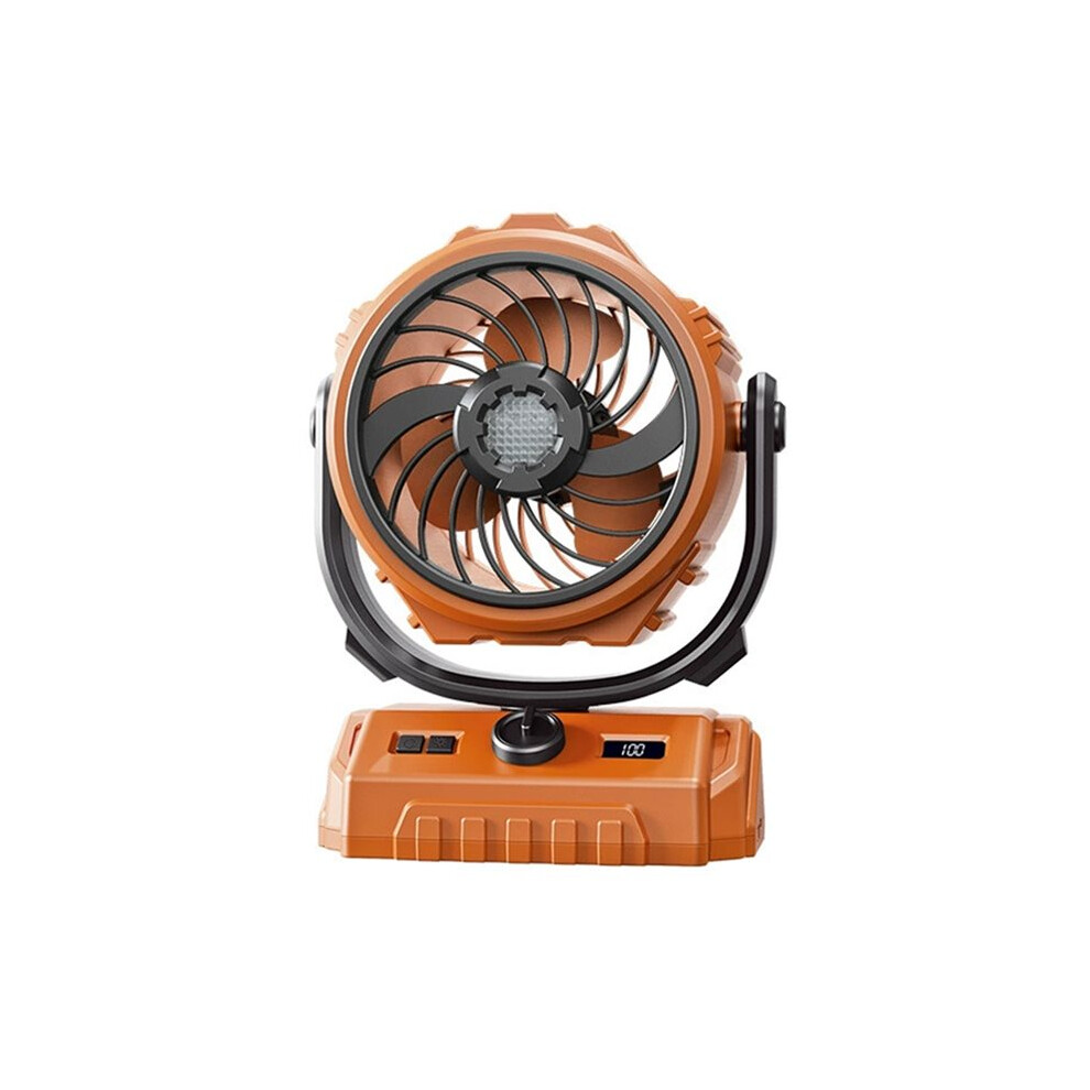 Photos - Flashlight Camping Fan with LED Light Portable Rechargeable Auto-Oscillating Desk Fans 100 Turbine Powerful Cooling Fan with Hook B