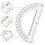 50 Pack Plastic Protractor, 6 Inch Clear Protractor for Geometry, School, Office 1