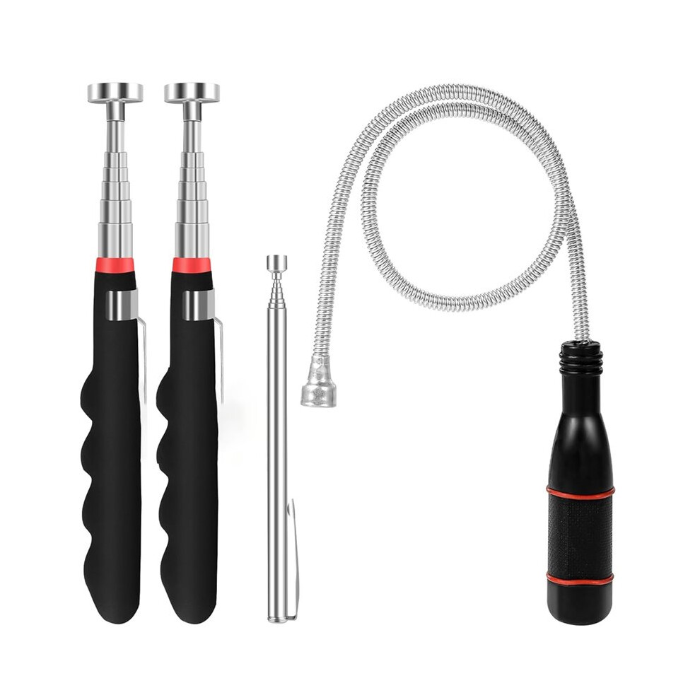 4Pcs Telescoping Magnetic Pickup Tool With 40Lb Pull Force,30In Telescopic Strong Magnet Sticks,Non-Slip Long Extendable 6032762785080