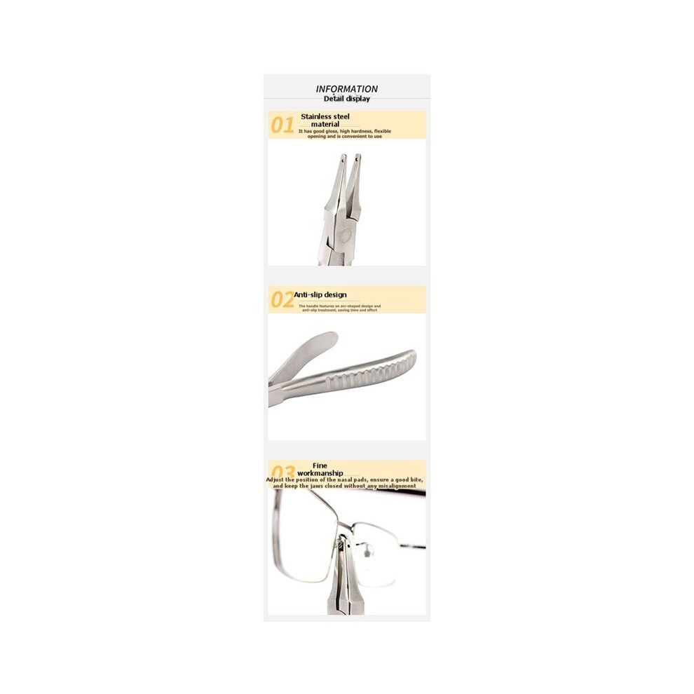 Besmic Stainless Steel Eyeglasses Repair Hand Tool With Suction Cup Plier Jr022a 6032785945102