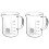 2 Becher mit Griff, 500 Ml Messbecher, Borosilikatglas 1