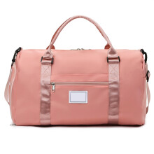 Large Water Resistant Travel Duffle Bag with Shoe Compartment, Dry Wet Separation, Pink Gym Weekender