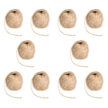 10Stück 3 mm Rustikale Jute Schnur Dekoratives Hanfseil Schnur DIY Kabel Fuer Handwerk 50M Dunkelbraun