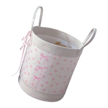 Elegant Storage Bucket With Ribbon Ample Space For Clothing-S 1