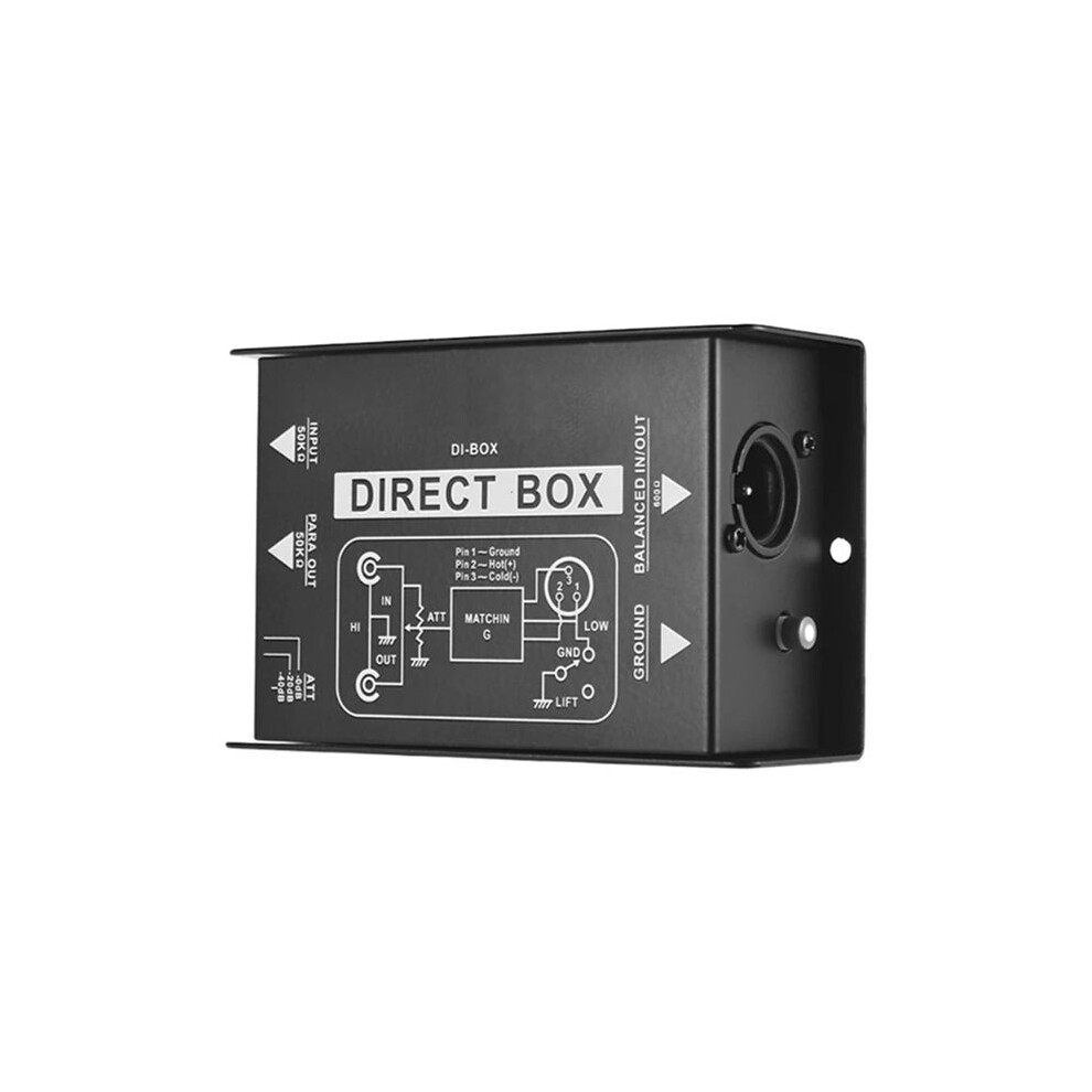 Mono Injection 2X Boîte Directe Professionnelle Monocanal Passive DI-Box Boîte D ...