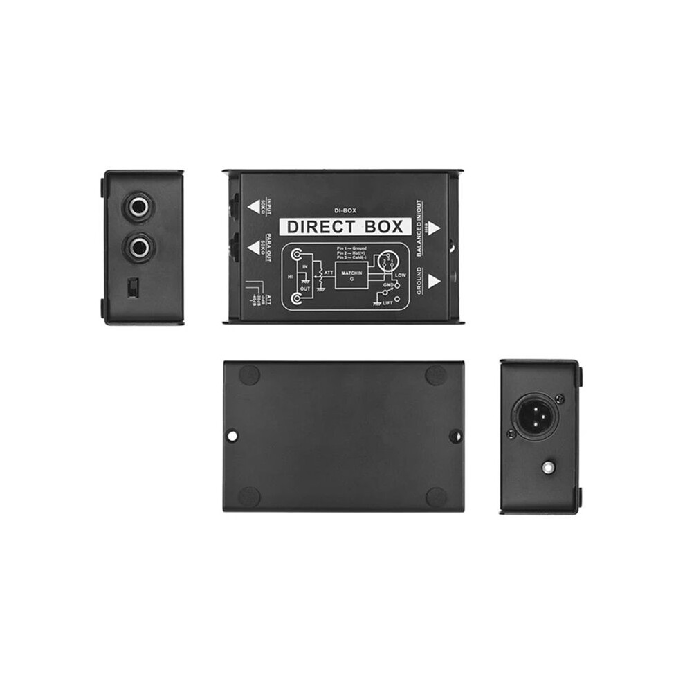 Mono Injection 2X Boîte Directe Professionnelle Monocanal Passive DI-Box Boîte D ...