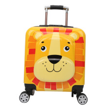 Kids Luggage 18in Toddler Carry On Suitcase with 360 Wheels Retractable Handle and Compartment Bag