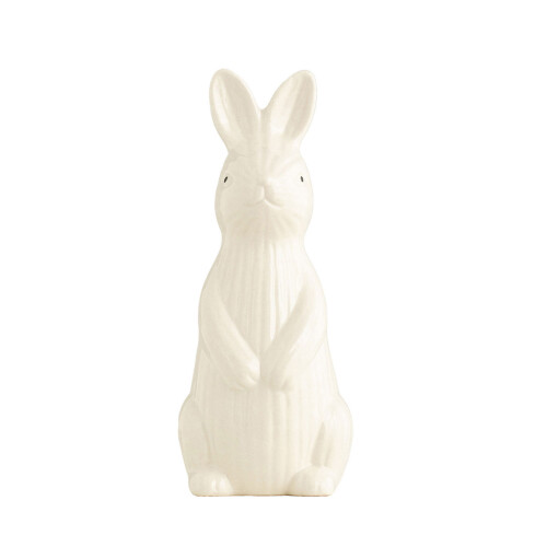 Minimalistisch keramisch konijnornament decoratief-Wit