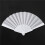 4X Plastic Fabric Hand Foldable Fan for Ladies Men White 2