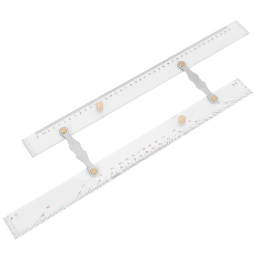2X Marine Ruler Parallel Ruler Nautical Charts Parallel Ruler Mapping Points to Pull Parallel Ruler 450MM 1