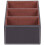 3pcs Leather Remote Control CD Organizer Phone Desktop Storage Box(Brown) 1