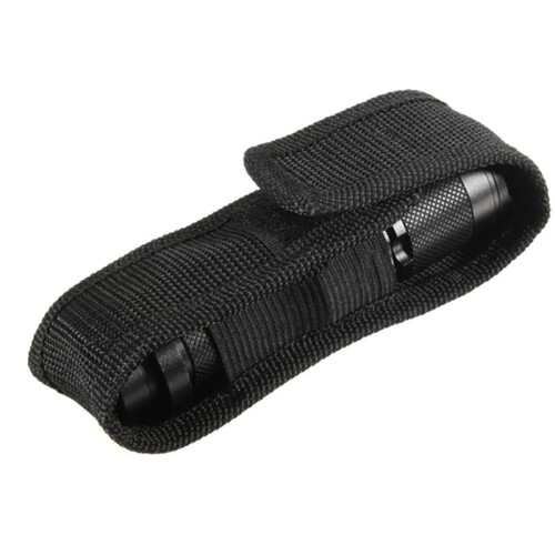 10 X Bolsa 13cm Nilon Negro para LED Linterna 2