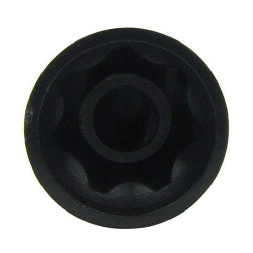 0Degree Bass Guitar Amp Knobs Buttons D-Type Shaft Potentiometer Pots Knobs, Black Cap Silver Top, Pack of 48 2