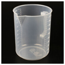 5X 1000ml Becher Gradue en Plastique Transparent avec Poignee