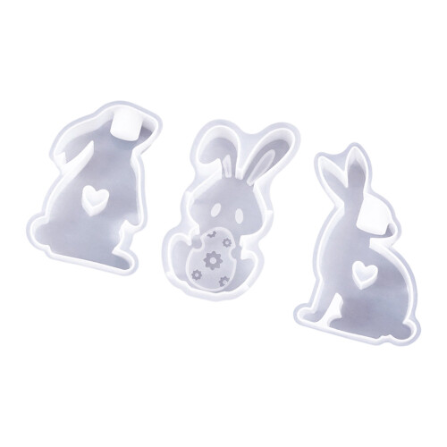 Ensemble de moules à bougies en forme de lapin sur le thème de-B