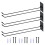 3 Pieces Practical Black Metal Wall Hook Metal Pool Float 1
