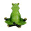 Sculpture de grenouilles vertes, Figurine d'animal méditant,-2 1