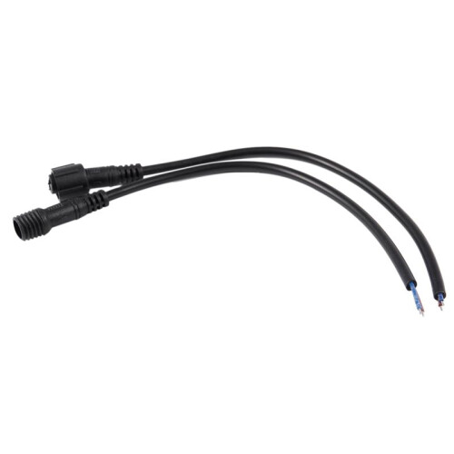 10X Macho Hembra Enchufe 2 Pines LED Impermeable Cable Conector Negro 1