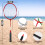 Badminton Set 4 Player Rackets Shuttlecocks Poles Net Bag Game 7