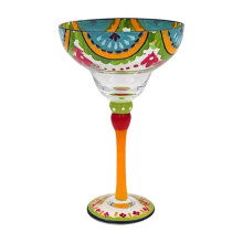Margarita Glass Mexicans Hand Painted Glasses-B fruit slices