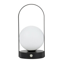 Portable Outdoor Hanging Metal Table Lamp Dimmable Table Lamp Rechargeable Bedroom Bedside Night Light Black