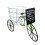 Decorative Iron Three Wheel Planter Stand Container With-Green 1