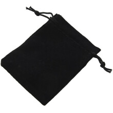 3X Fluwelen Tas Sieraden Heren Oorbellen, Roestvrij Hoepel Oorbel Stud, Blauw Zwart