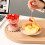 12Pcs 304 Stainless Steels Fruit Picks With Rose Flower-Red 3