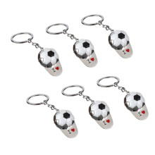 Packung mit 6 Fußball-Schlüsselanhängern aus Zinklegierung,-A