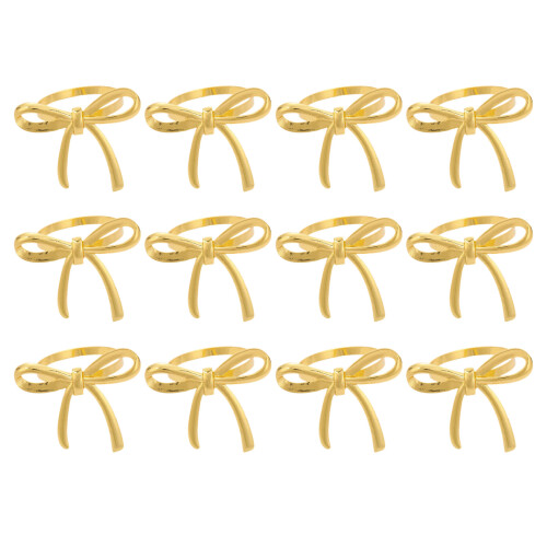 12Pcs Multifunctional Bows Design Napkin Rings Practical-GD