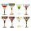 Mexicans Cocktail Margarita Glass with Exotic Pattern-True red 2