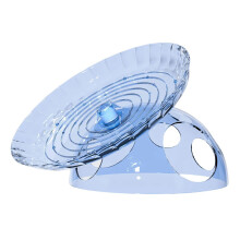 Soucoupes volantes silencieuses, roue d'exercice, petite-bleu
