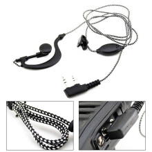 2X 2PIN Oortelefoon Headset Microfoon voor Radio Beveiliging Walkie Talkie Hoge Kwaliteit Oorhaak Oordopjes Interphone voor UV5R