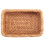 4X Hand-Woven Rectangular Rattan Wicker Basket Fruit Tea Snack Bread Picnic Cosmetic Storage Box S 4