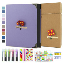 DIY Scrapbook Photo Album Set Scrapbook Memory Photo-Purple