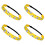 4PCS Anti Slip Athletic Headbands Stretchable Polyester-Yellow 1