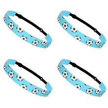 4PCS elastische Sport-Stirnbänder, verstellbares-hellblau