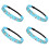 4PCS elastische Sport-Stirnbänder, verstellbares-hellblau 1
