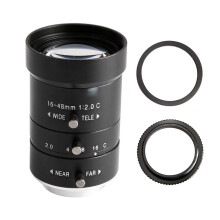 HD Low Distortion CCTV Security Camera Lens, Manual Focus Fixed Lens Replacement for Surveillance