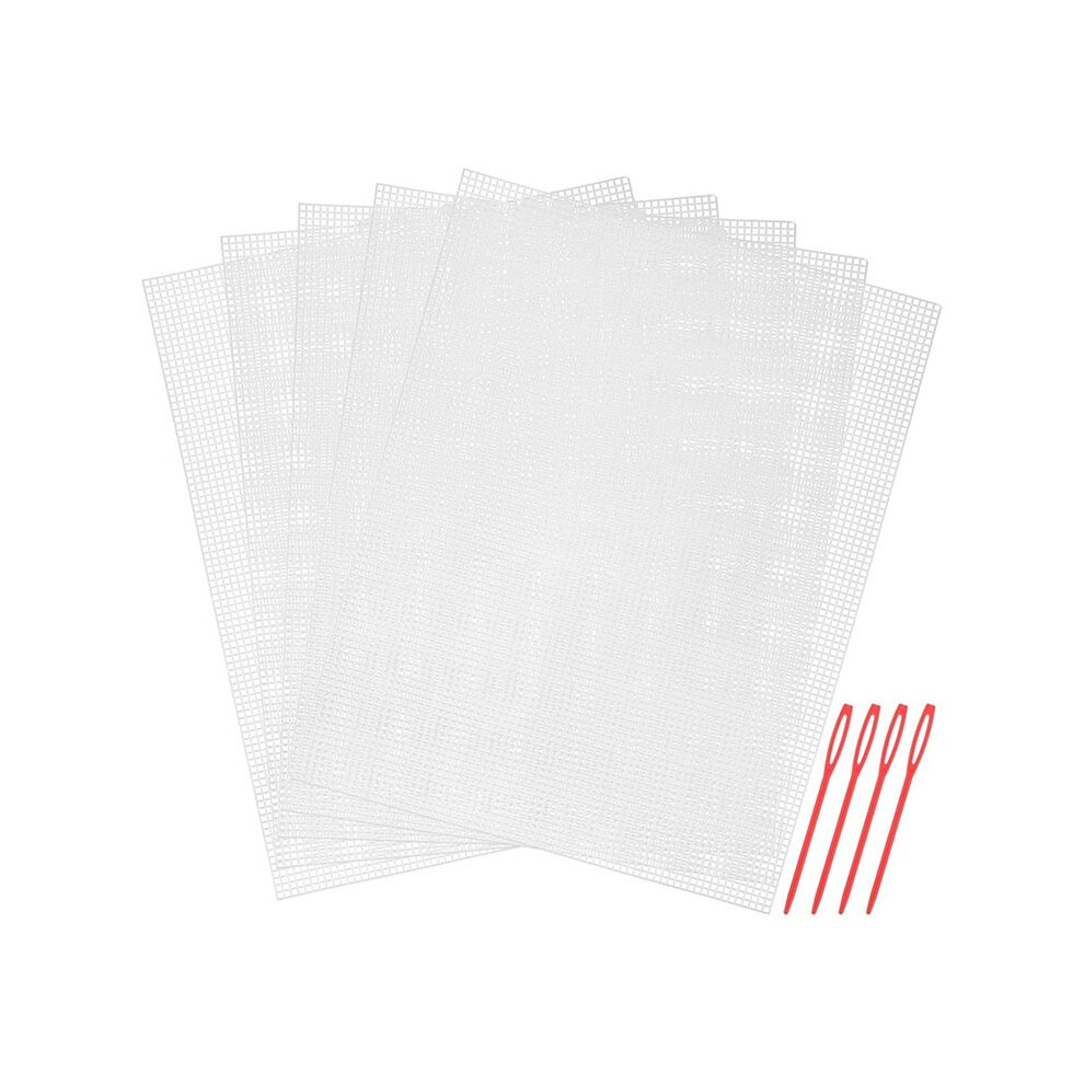 Plastic Mesh For Embroidery Plastic Canvas White Mesh For Acrylic Yarn Handmade Knitting Crochet Project Making 6033949111692